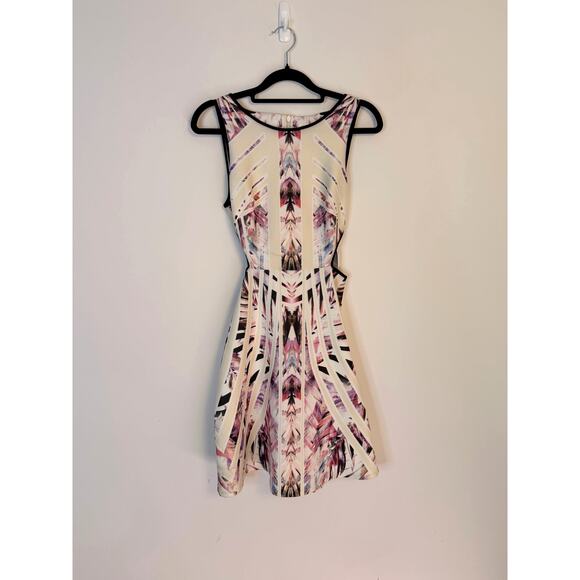 Johanne Beck Abstract Sleeveless Fit & Flare Dress Size S - Picture 2 of 9